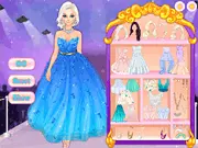 Ice Princess Spring Couture Show free online dress up game screenshot of a princess in a glamorous gown