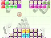 Block Master Game – Screenshot of puzzle interface with colored geometric shapes and purple target area