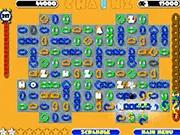 Chainz online game screenshot, colored links being matched by rotating, free puzzle game on PlayArcadeHub