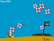 Konect online game screenshot, drawn line connecting life savers, free precision puzzle game on PlayArcadeHub