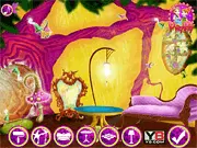 Elsa Fairy Room Decoration free online game, screenshot of a decorated fairy bedroom with magical items, interior design simulation on PlayArcadeHub