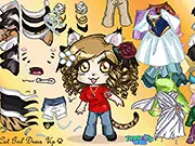 Screenshot of Cat Girl Dress Up free online game showing the character dressed as a princess