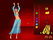 Screenshot of India Dancer game featuring a gorgeous Indian girl in a traditional colorful sari and intricate jewelry