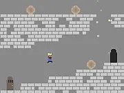 60 Seconds to Save the Queen free online action game screenshot of the king running through a collapsing castle