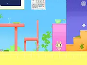 Pupu Adventure free game screenshot - a bunny walking on two legs on a quest