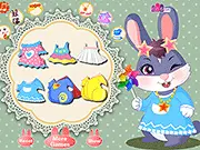 Play Cute Easter Bunny Dress Up free online, festive spring fashion game, Easter basket accessory, PlayArcadeHub