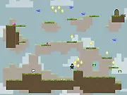 Screenshot of MoneySeize extreme platformer with Sir Reginald character and coins