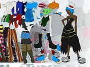Lexi Junker Dress-Up free online game screen showing the character in customizable futuristic and rugged fashion