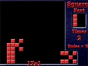 Screenshot of the Squarez free online puzzle game board showing blocks and grid lines