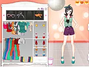 T-ARA Roly Poly free online rhythm game screenshot, K-Pop girl group models in disco outfits, PlayArcadeHub music and dress-up game