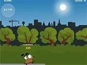 Madpet Skateboarder game featuring a cartoon dog on a skateboard performing a jump trick