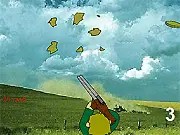 Clay Pigeon Hunter free online game where a rifle shoots a round clay disc in the air