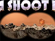 The Shoot free online arcade game screenshot, crosshair aiming at multiple enemy aircrafts in the sky
