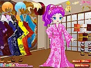Japanese Cutie Dress Up game screenshot - creating a kawaii fashion outfit with Japanese style accessories