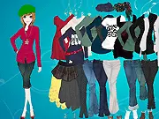 Screenshot of the Preppy Spring Collection free online game showing a model in a sweater and jeans