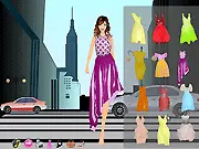 Girl wearing a fashionable outfit while walking in the city, City Walk Fashion Dress Up free online game