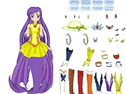 Mermaid Melody Dress Up game featuring Lucia in a princess outfit