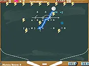 Math Bomb free online game showing a pinball table with the ball bouncing against blocks containing mathematical equations