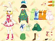 Carrot Dress Up free online game, play fashion customization, cute girl clothes with carrot pattern