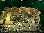 Keep It Rollin' free online game screenshot, showing a ball rolling across a colorful space-themed course toward a hole