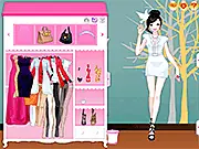 A woman in a sophisticated, tailored suit and expensive jewelry, embodying the K-Drama 'Noble' fashion theme from the free online dress-up game