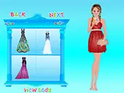 Charming Lady Dressup fashion game screenshot with elegant dress and accessories