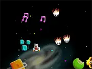 Front Runner space shooter game screenshot with the main character ship fighting alien enemies