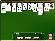 Golden Spider Solitaire online card game screenshot, free to play on PlayArcadeHub