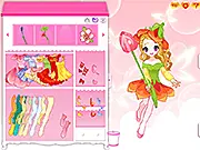 Little Flower Fairy kawaii online game with pink roses, tulips, and lavender flowers