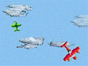 Biplane Dogfight online free game, retro redux plane shooter, play Atari 2600 style dogfight game, biplane upgrade game
