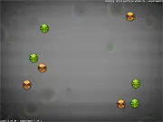 Atomik Kaos free online puzzle game screenshot of an atom chain reaction explosion