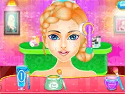 Girl Make Up Salon free online game, a creative makeover and dress-up game where players apply cosmetics and style hair