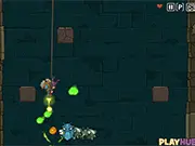 A character aiming a weapon at a swarm of cartoon bugs in the Pest Hunter: Bug Combat free online shooting game