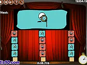 Money Balance 2 online puzzle game screenshot showing stacked objects of money and blocks perfectly balanced on a platform
