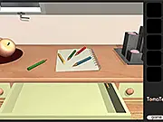 Late for Date room escape game screen showing a cluttered room with various objects and clues waiting to be solved