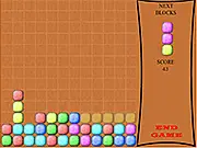 Columnbine Match 3 game screen showing colored blocks falling into a grid, resembling a Tetris-style puzzle game