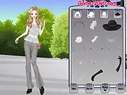 Gray Loving free online dress up game where players combine elegant gray clothes and do hair and makeup
