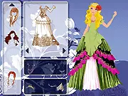 Fairy Princess Dressup game screen showing a magical princess character with large wings and a glittering gown.