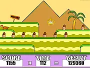 Squirrel Squash free online game screenshot, squirrel picking up chestnuts and avoiding dangers, retro platformer on PlayArcadeHub