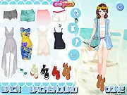Color of Summer 1 game screen showing the character Ariella dressed in a colorful, casual summer outfit.