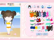 Play Chibichan Summer Dressup online free, cute chibi girl beach and summer fashion game on PlayArcadeHub