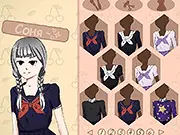 Sonya Dress Up online game, girl choosing fashionable clothes, free fashion and styling game, matching outfits