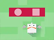 Playing ReBird free online game, matching the little bird's shape and color to an obstacle