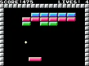 Breaking Out free online block-breaking arcade game screenshot | Bat and ball smashing colored blocks across 20 levels