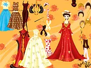 Queen Amidala Dress Up online game with a selection of iconic royal gowns and robes