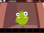 Genteel Room Escape game screenshot showing the interior of an elegant room with a desk, books, and various objects to examine