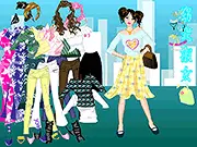 Janice Dress Up free online fashion game featuring a young woman being styled in a casual outfit