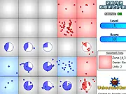 Zone Control online strategy game screenshot, colored circles moving to capture squares, free tactical game