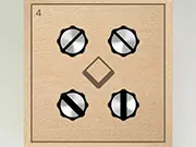 What's Inside The Box online game screenshot showing a minimalist puzzle box interface with colored buttons