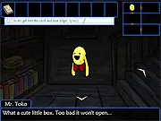 Xolga and Mr. Toko Again Episode 2 free online game screenshot, Xolga trapped in a safe, Mr. Toko and Soa from Lunar Days Sim Date